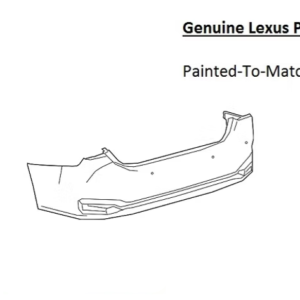 Painted 2019-2024 Lexus ES250 ES300h Rear Bumper Cover | Genuine OEM