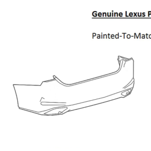 Painted 2019-2024 Lexus ES350 ES 350 Rear Bumper Cover | Genuine OEM