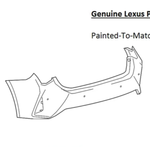 Painted 2019-2024 Lexus RC300 RC350 Rear Bumper | Genuine OEM