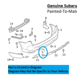 Painted 2019-2024 Subaru Forester Rear Tow Hook Cover | Genuine OEM