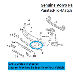 Painted 2019-2024 Volvo XC40 Rear Tow Hook Cover | Genuine OEM