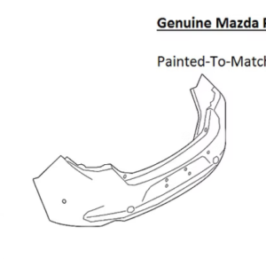 Painted 2019-2025 Mazda 3 Mazda3 Rear Bumper Cover | Genuine OEM