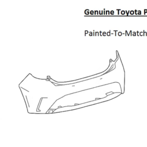 Painted 2019-2025 Toyota Corolla Rear Bumper Cover | Genuine OEM