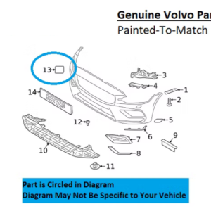 Painted 2019-2025 Volvo S60 Front Tow Hook Cover | Genuine OEM