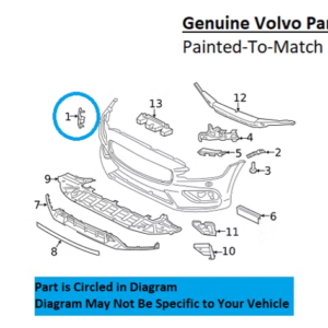 Painted 2019-2025 Volvo V60 Headlamp Washer Cover | Genuine OEM