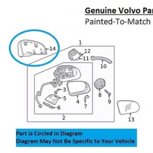 Painted 2019-2025 Volvo XC40 Side Mirror Cover | Genuine OEM