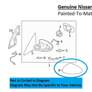 Painted 2019-2026 Nissan Altima Side Mirror Cover | Genuine OEM