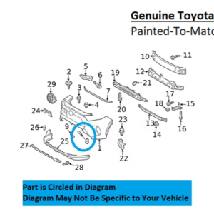 Painted 2019-2026 Toyota RAV4 Front Tow Hook Cover | Genuine OEM