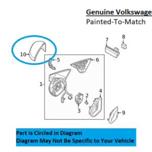 Painted 2019-2026 Volkswagen Jetta Side Mirror Cover | Genuine OEM