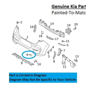 Painted 2020-2022 Kia Soul Rear Tow Hook Cover | Genuine OEM