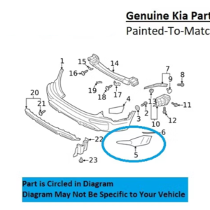Painted 2020-2022 Kia Telluride Rear Bumper Side Panel | Genuine OEM