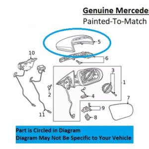 Painted 2020-2023 Mercedes GLB250 GLB35 Side Mirror Cover | Genuine OEM