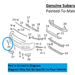 Painted 2020-2023 Subaru Impreza Front Tow Hook Cover | Genuine OEM