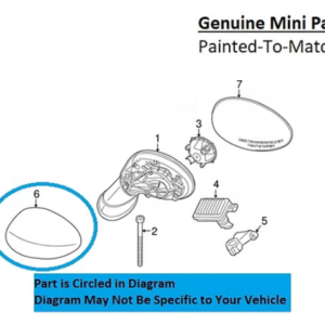 Painted 2020-2024 Mini Cooper Clubman Side Mirror Cover | Genuine OEM
