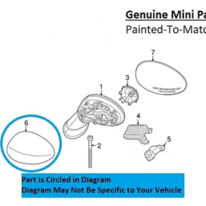 Painted 2020-2024 Mini Cooper Countryman Side Mirror Cover | Genuine OEM