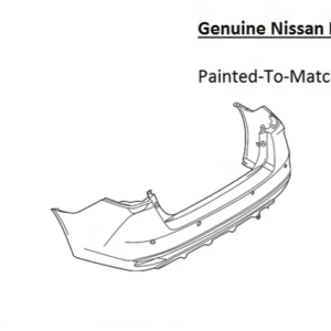 Painted 2020-2025 Nissan Versa Rear Bumper | Genuine OEM