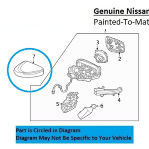 Painted 2020-2025 Nissan Versa Side Mirror Cover | Genuine OEM