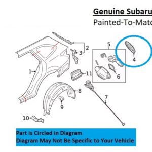 Painted 2020-2025 Subaru Outback Fuel Door | Genuine OEM