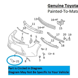 Painted 2020-2025 Toyota Corolla Front Tow Hook Cover | Genuine OEM