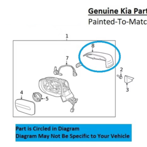 Painted 2020-2026 Kia Telluride Side Mirror Cover | Genuine OEM
