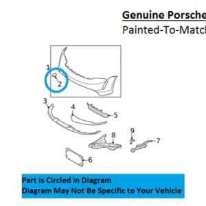Painted 2020-2026 Porsche Taycan Front Tow Hook Cover | Genuine OEM