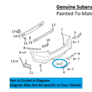 Painted 2020-2026 Subaru Legacy Rear Tow Hook Cover | Genuine OEM