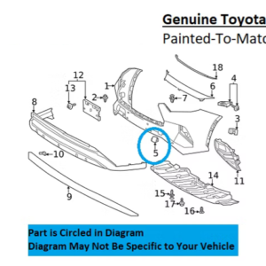 Painted 2020-2026 Toyota Highlander Front Tow Hook Cover | Genuine OEM