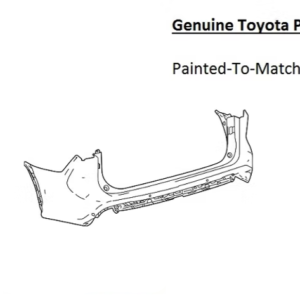 Painted 2020-2026 Toyota Highlander Rear Bumper Cover | Genuine OEM