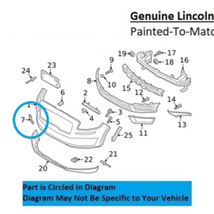 Painted 2021-2023 Lincoln Nautilus Front Tow Hook Cover | Genuine OEM