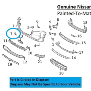 Painted 2021-2023 Nissan Rogue Front Tow Hook Cover | Genuine OEM