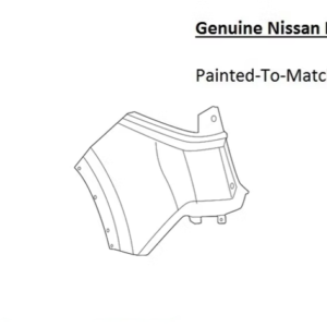 Painted 2021-2023 Nissan Rogue Rear Bumper Side Panel | Genuine OEM