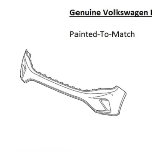 Painted 2021-2023 Volkswagen Atlas Front Bumper Cover | Genuine OEM