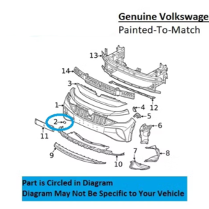Painted 2021-2023 Volkswagen ID.4 ID4 Front Tow Hook Cover | Genuine OEM