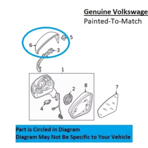 Painted 2021-2023 Volkswagen ID.4 ID4 Side Mirror Cover | Genuine OEM