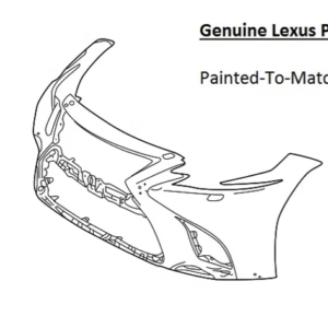 Painted 2021-2024 Lexus LS500 LS500h Front Bumper | Genuine OEM