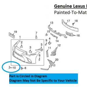 Painted 2021-2024 Lexus LS500 LS500h Front Tow Hook Cover | Genuine OEM
