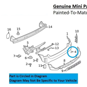 Painted 2021-2024 Mini Cooper Countryman Rear Tow Hook Cover | Genuine OEM