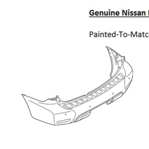Painted 2021-2024 Nissan Armada Rear Bumper | Genuine OEM