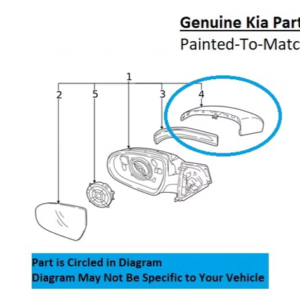 Painted 2021-2025 Kia Seltos Side Mirror Cover | Genuine OEM