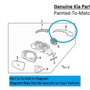 Painted 2021-2025 Kia Sorento Side Mirror Cover | Genuine OEM