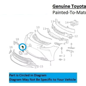 Painted 2021-2026 Toyota Mirai Front Tow Hook Cover | Genuine OEM
