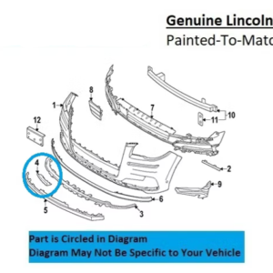 Painted 2022-2024 Lincoln Navigator Front Tow Hook Cover | Genuine OEM