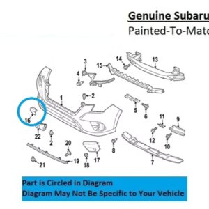 Painted 2022-2024 Subaru Forester Front Tow Hook Cover | Genuine OEM