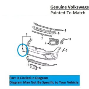 Painted 2022-2024 Volkswagen GTI Front Tow Hook Cover | Genuine OEM