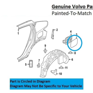 Painted 2022-2024 Volvo C40 Recharge Charge Door | Genuine OEM