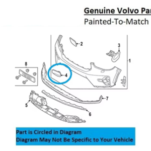 Painted 2022-2024 Volvo C40 Recharge Front Tow Hook Cover | Genuine OEM