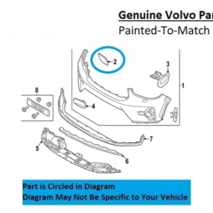 Painted 2022-2024 Volvo C40 Recharge Headlamp Washer Cover | Genuine OEM
