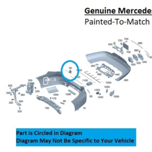 Painted 2022-2025 Mercedes EQS Rear Tow Hook Cover | Genuine OEM