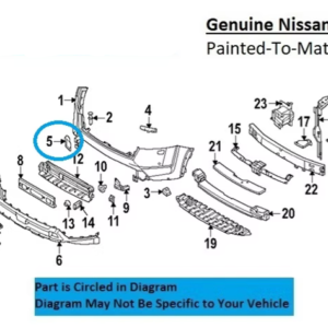 Painted 2022-2025 Nissan Pathfinder Front Tow Hook Cover | Genuine OEM