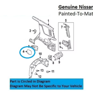 Painted 2022-2025 Nissan Pathfinder Fuel Door | Genuine OEM